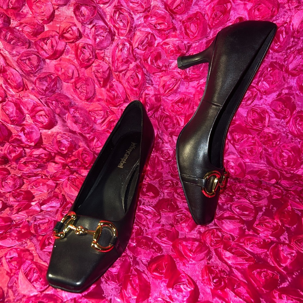 jeffrey cambell LINNAE KITTEN PUMP BLACK - Picture 3 of 12